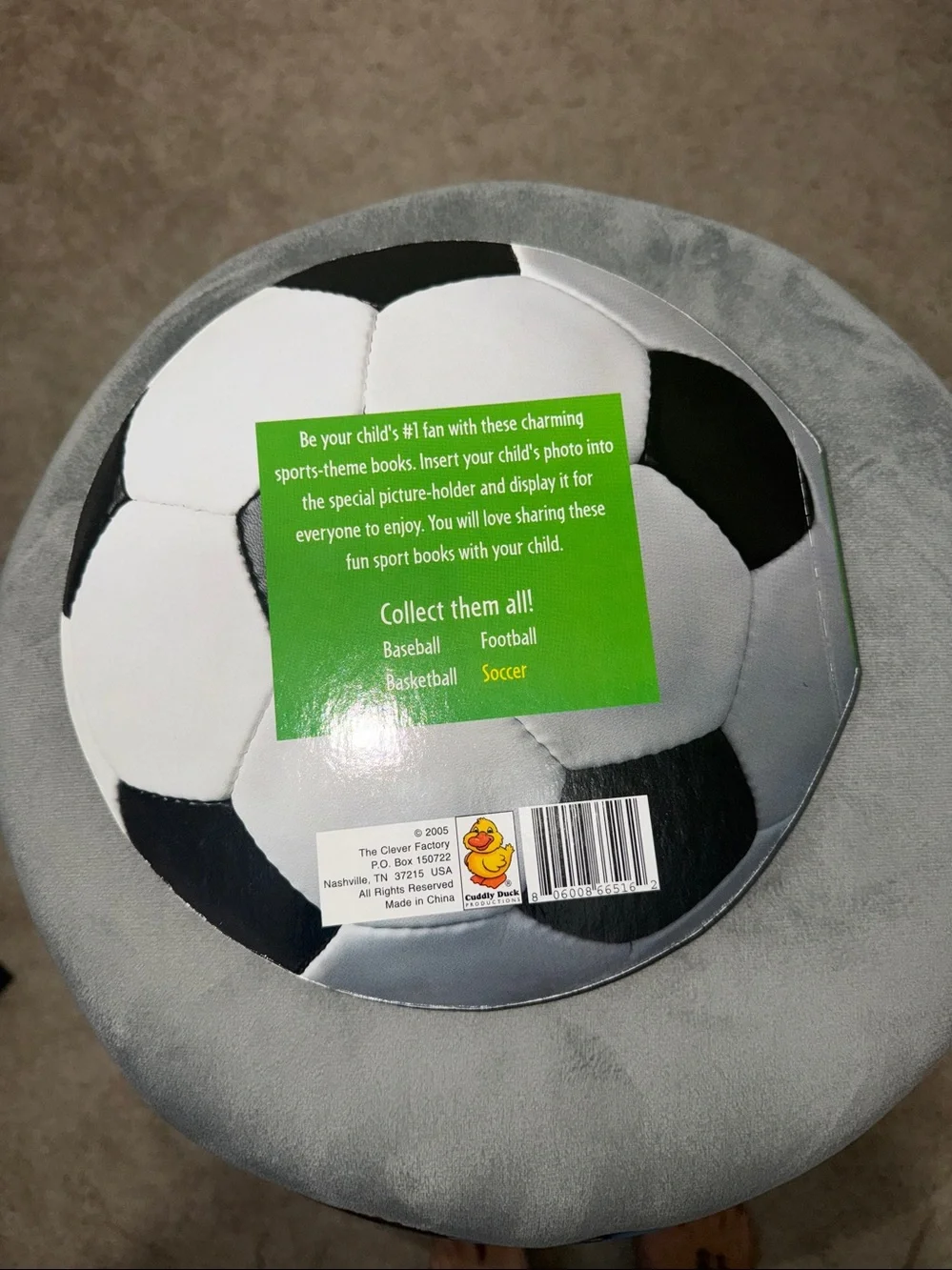 Kids Soccer Photo Frame Book - thick pages. BL2